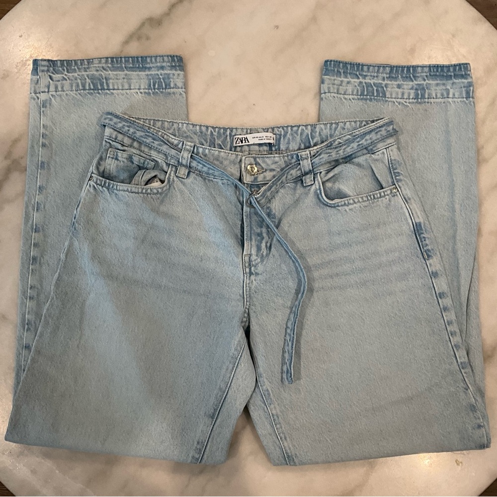 Zara Blue Straight Leg Jeans